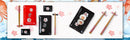 Japanese Style Plum Porcelain Sushi Plate Set with Gift Box