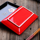 Japanese Style Plum Porcelain Sushi Plate Set with Gift Box