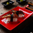 Japanese Style Plum Porcelain Sushi Plate Set with Gift Box