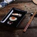 Japanese Style Plum Porcelain Sushi Plate Set with Gift Box