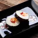 Japanese Style Plum Porcelain Sushi Plate Set with Gift Box