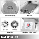 250KG/Hour Electric Meat Mincer Portable Chopper Food Processor Kitchen Grinder Slicer Machine