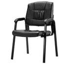 Set of 2 PU Conference Chair Reception Office Guest Lecture Exam Armchair New