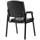 Set of 2 PU Conference Chair Reception Office Guest Lecture Exam Armchair New