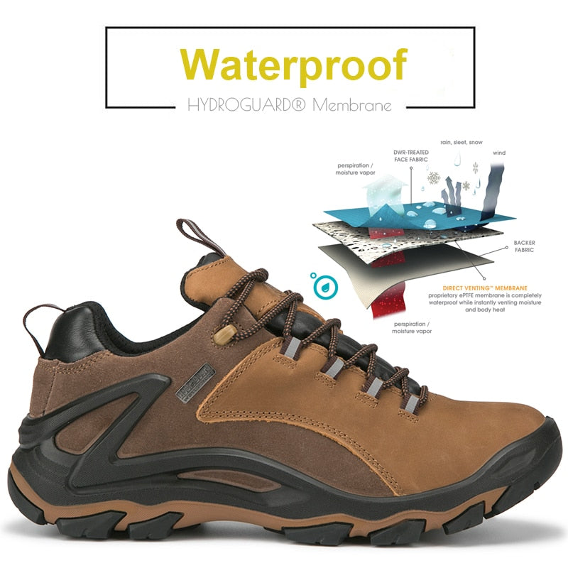 Men Hiking Shoes Lace Up Men Sport Shoes Outdoor Waterproof Ankle Jogging Trekking Sneakers