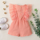 Newborn Baby Girls Lace Ruffled Sleeveless Romper Sweet Cute Cotton Jumpsuit Casual Clothes Summer Clothing