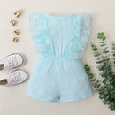 Newborn Baby Girls Lace Ruffled Sleeveless Romper Sweet Cute Cotton Jumpsuit Casual Clothes Summer Clothing