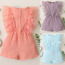 Newborn Baby Girls Lace Ruffled Sleeveless Romper Sweet Cute Cotton Jumpsuit Casual Clothes Summer Clothing
