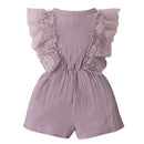 Newborn Baby Girls Lace Ruffled Sleeveless Romper Sweet Cute Cotton Jumpsuit Casual Clothes Summer Clothing