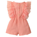 Newborn Baby Girls Lace Ruffled Sleeveless Romper Sweet Cute Cotton Jumpsuit Casual Clothes Summer Clothing
