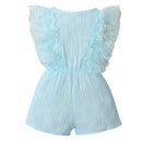 Newborn Baby Girls Lace Ruffled Sleeveless Romper Sweet Cute Cotton Jumpsuit Casual Clothes Summer Clothing