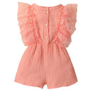 Newborn Baby Girls Lace Ruffled Sleeveless Romper Sweet Cute Cotton Jumpsuit Casual Clothes Summer Clothing