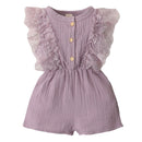 Newborn Baby Girls Lace Ruffled Sleeveless Romper Sweet Cute Cotton Jumpsuit Casual Clothes Summer Clothing