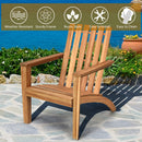 2PCS Acacia Wood Adirondack Chair Lounge Armchair Durable Outdoor Garden Yard 2*OP70602