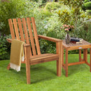 2PCS Acacia Wood Adirondack Chair Lounge Armchair Durable Outdoor Garden Yard 2*OP70602