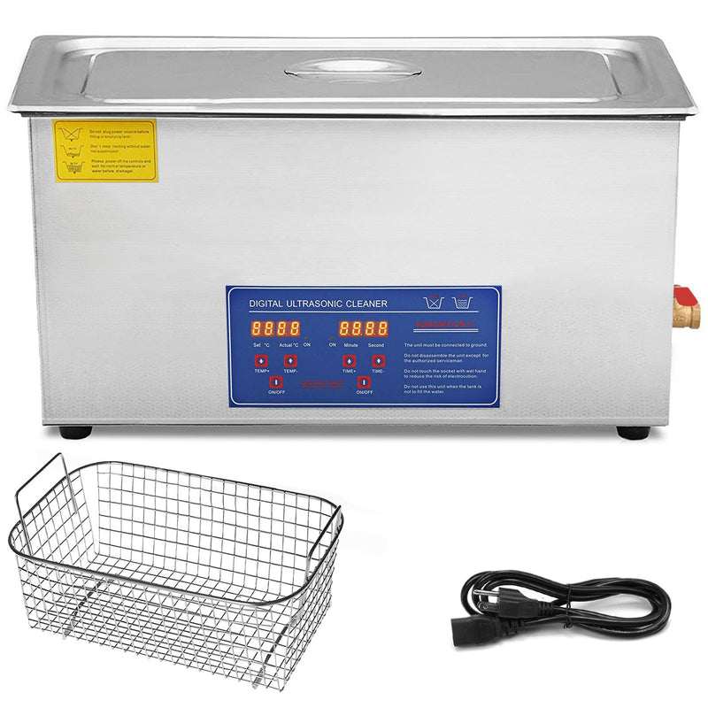 30L Ultrasonic Cleaner with Heater Timer for Dental Sonic Cleaner Bath Glasses Jewelry Watch