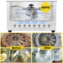 2L Ultrasonic Cleaner with Digital Heater Timer for Dental Sonic Bath Glasses Jewelry