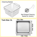 2L Ultrasonic Cleaner with Digital Heater Timer for Dental Sonic Bath Glasses Jewelry