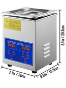 2L Ultrasonic Cleaner with Digital Heater Timer for Dental Sonic Bath Glasses Jewelry