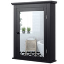 Bathroom Mirror Cabinet Wall Mounted Adjustable Shelf Medicine Black Gray Brown