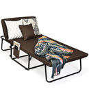 Folding Bed Guest Sleeper Bed Ottoman Lounge Chair w/6 Position Adjustment
