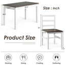 5pcs Dining Set Solid Wood Compact Kitchen Table & 4 Chairs Modern HW65751CF