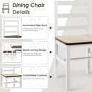 5pcs Dining Set Solid Wood Compact Kitchen Table & 4 Chairs Modern HW65751CF