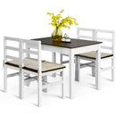 5pcs Dining Set Solid Wood Compact Kitchen Table & 4 Chairs Modern HW65751CF