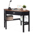 Corner Computer Desk Laptop Writing Table Wood Workstation Home Office Furniture