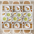 60-Piece Unbreakable Durable Opal Glass Dinner Set w/ 12*Dinner,Soup,Dessert Plate,Cup Saucer
