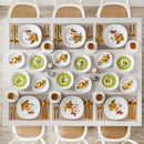 60-Piece Unbreakable Durable Opal Glass Dinner Set w/ 12*Dinner,Soup,Dessert Plate,Cup Saucer