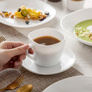 60-Piece Unbreakable Durable Opal Glass Dinner Set w/ 12*Dinner,Soup,Dessert Plate,Cup Saucer