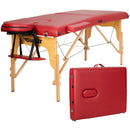 84"L Portable Massage Table Adjustable Facial Spa Bed Tattoo w/ Carry Case Red