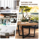 Round Coffee Table Industrial Style Cocktail Side Table With Metal Frame HW67022CF