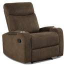 Recliner Chair Single Sofa Lounger with Arm Storage & Cup Holder Coffee HV10013CF