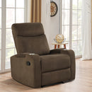 Recliner Chair Single Sofa Lounger with Arm Storage & Cup Holder Coffee HV10013CF