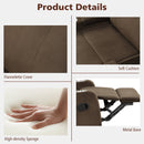 Recliner Chair Single Sofa Lounger with Arm Storage & Cup Holder Coffee HV10013CF