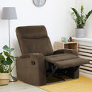 Recliner Chair Single Sofa Lounger with Arm Storage & Cup Holder Coffee HV10013CF