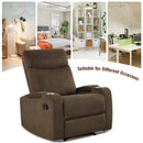 Recliner Chair Single Sofa Lounger with Arm Storage & Cup Holder Coffee HV10013CF