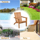 Acacia Wood Adirondack Chair Lounge Armchair Durable Outdoor Garden Yard OP70602