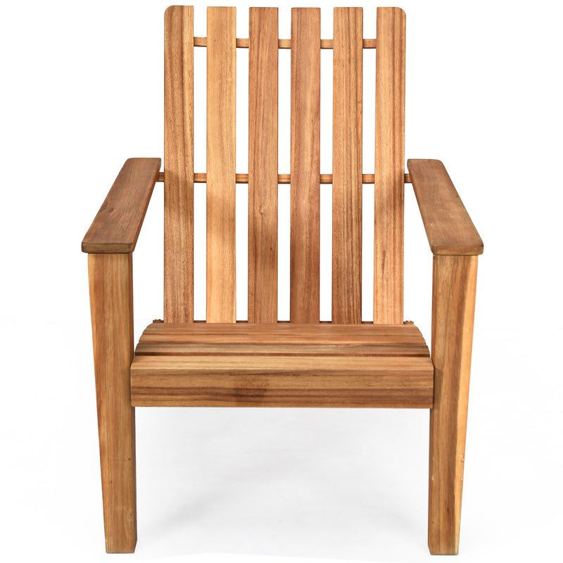 Acacia Wood Adirondack Chair Lounge Armchair Durable Outdoor Garden Yard OP70602