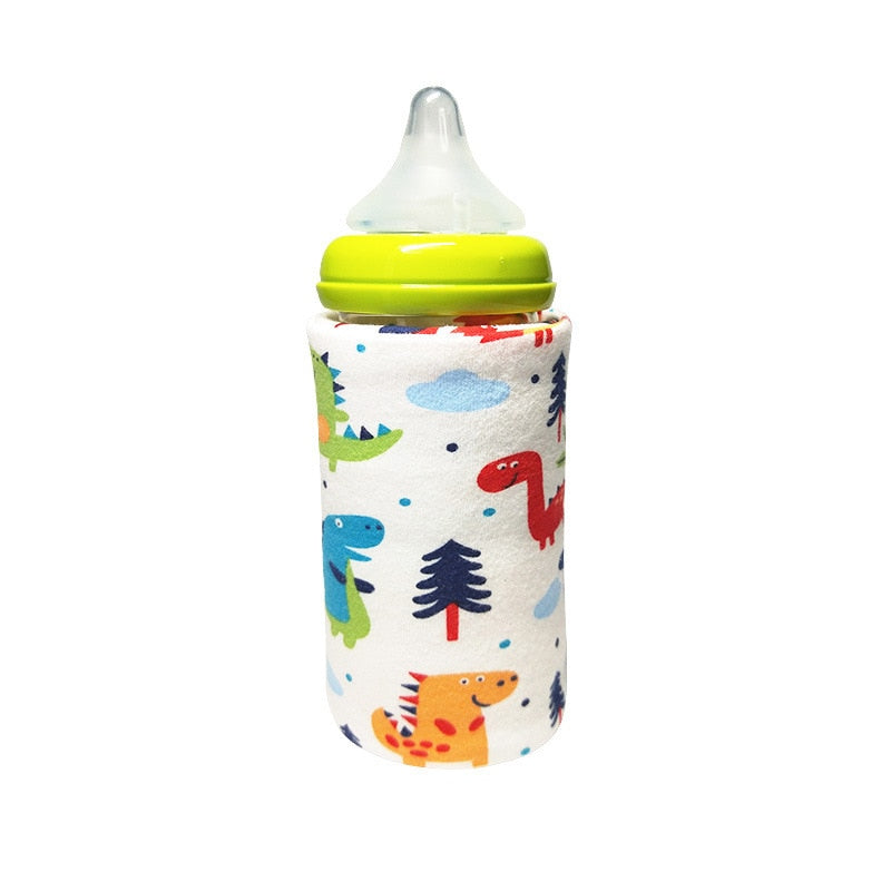 Portable Bottle Warmer Heater Travel Baby Kids Cartoon Milk Water USB Cover Sleeve Pouch