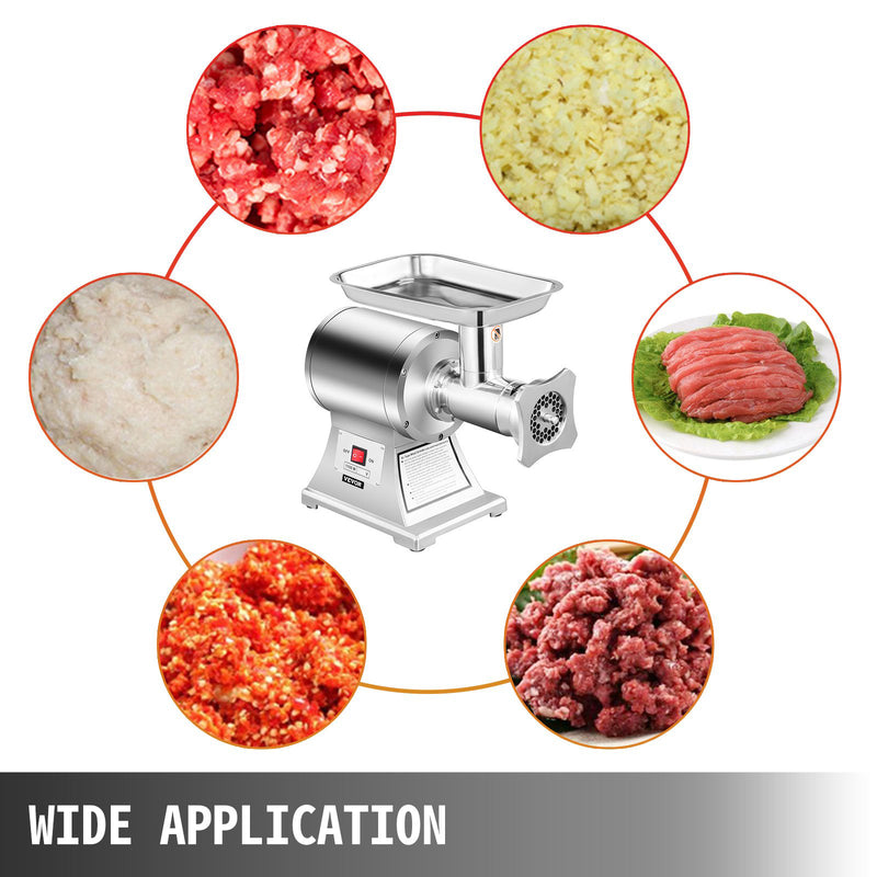 Powerful Meat Grinder Machine Electric Meat Mincer 1100W Stainless Steel Commercial Household