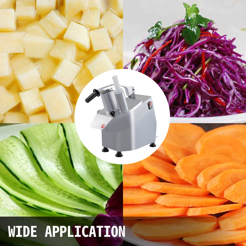 Electric Vegetable Slicer Dicer Kitchen Cold Cutter 6 Cutting Disks Stainless Steel Blade