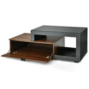 Modern Coffee Table Chic Glass Top Cocktail Tea Table w/ Storage Cabinet HV10003