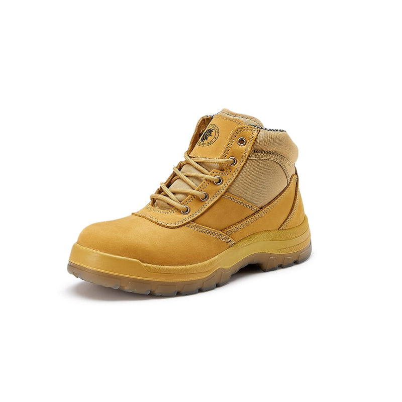 Work Shoes Genuine Leather Steel Toe Safety Indestructible Shoes Ankle Working Zipper Footwear