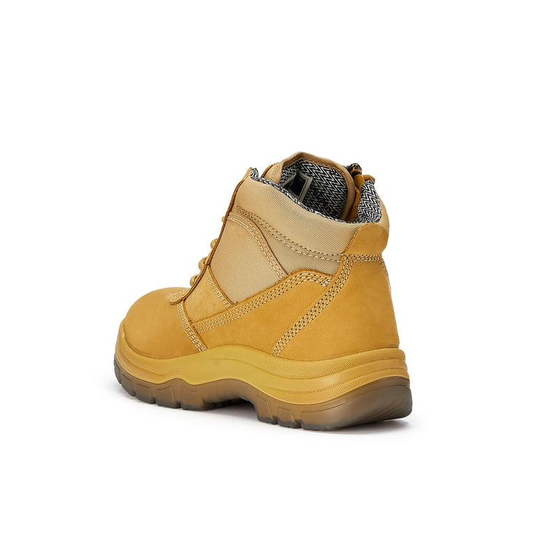 Work Shoes Genuine Leather Steel Toe Safety Indestructible Shoes Ankle Working Zipper Footwear