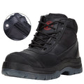 ROCKROOSTER AK050BK Work Boots For Men Safety Shoes With Steel Toe Cap Man Casual Black  Ankle Boots Security  Footwear