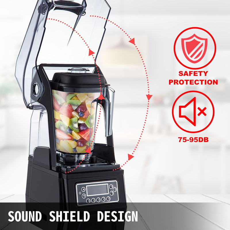 Blender Sound Enclosure 1.5L Capacity Commercial Smoothie Smoothy Blend 1500W Sound Shield