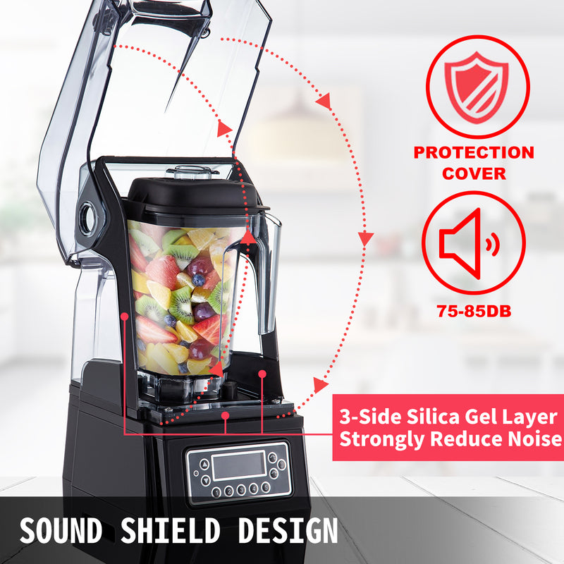 Blender Sound Enclosure 1.5L Capacity Commercial Smoothie Smoothy Blend 1500W Sound Shield